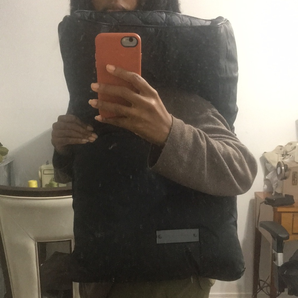 Ethereal winter puffer shoulder bag